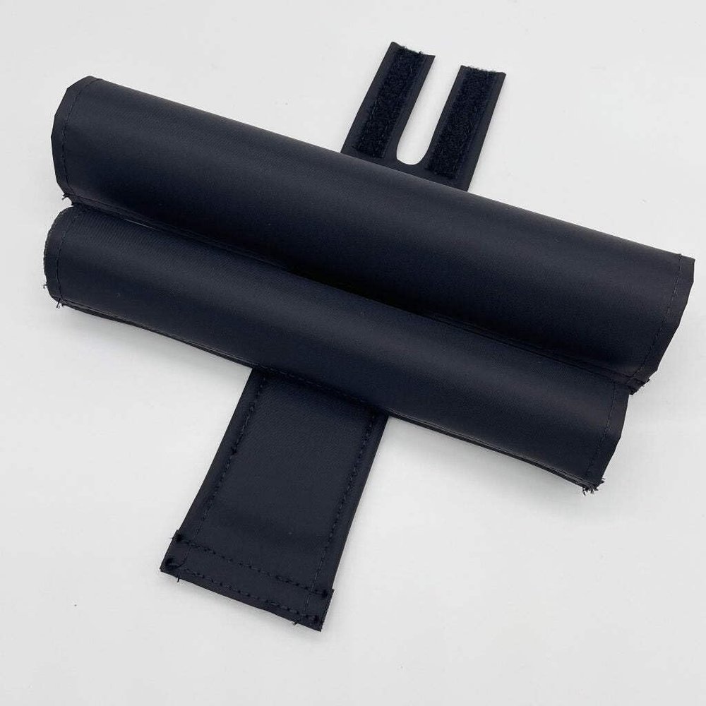 Solid Color Nylon BMX Pad Sets - Extra Wide Bar Pad (for Cruiser Style Handlebars) Black 1.25" top Tube Diameter