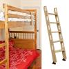 MOHTA Twin Bed Bunk Ladder with Handle, Wood Universal Camper Rv Bunk Bed Ladder with Non Slip Base, for Loft Dorm Room Caravan Cabinet, 100/125/150 Cm (Size : 5 Step 150cm/59) view 1