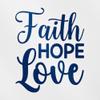 Decal Stickers of Faith Hope Love (Navy Blue) (Set of 2) Premium Waterproof Vinyl Decal Stickers for Laptop Phone Accessory Helmet Car Window Mug Tuber Cup Door Wall Decoration - ANDsticg87244AB view 1