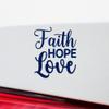 Decal Stickers of Faith Hope Love (Navy Blue) (Set of 2) Premium Waterproof Vinyl Decal Stickers for Laptop Phone Accessory Helmet Car Window Mug Tuber Cup Door Wall Decoration - ANDsticg87244AB view 4