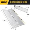 BEJONI 5FT Silvery Folding Portable Wheelchair Ramp, Non-Slip Aluminum Threshold Ramp for Home Steps and Doorways, Handicap Ramp for Home Use, Scooter Ramp for Car, 600 LBS Weight Capacity view 2