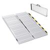 BEJONI 3FT Silvery Folding Portable Wheelchair Ramp, Non-Slip Aluminum Threshold Ramp for Home Steps and Doorways, Handicap Ramp for Home Use, Scooter Ramp for Car, 600 LBS Weight Capacity view 1