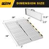 BEJONI 3FT Silvery Folding Portable Wheelchair Ramp, Non-Slip Aluminum Threshold Ramp for Home Steps and Doorways, Handicap Ramp for Home Use, Scooter Ramp for Car, 600 LBS Weight Capacity view 2