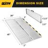 BEJONI 4FT Silvery Wheelchair Ramp, Folding Non-Slip Portable Aluminum Ramp for Home Steps, Thresholds, Doorways, Handicap Access, 600 LBS Capacity view 2