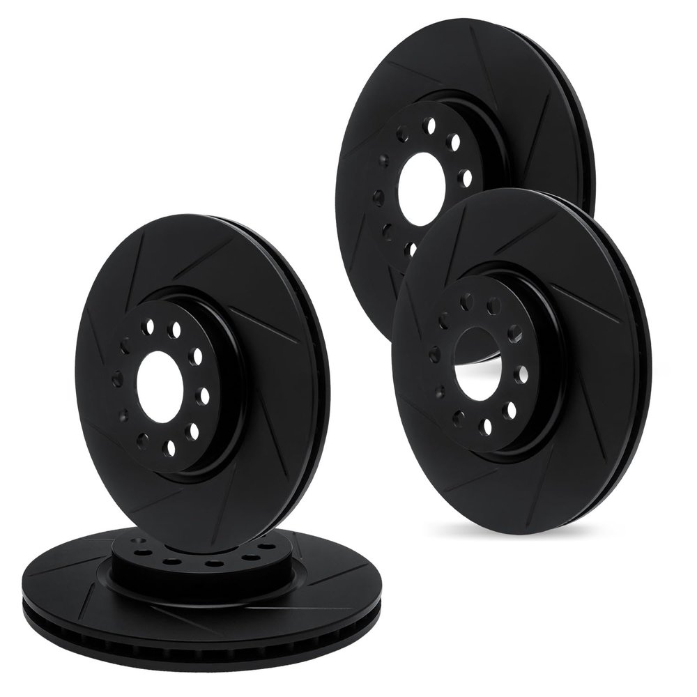 R1 Concepts Front and Rear Brake Rotors Fits 2018-2019 Jaguar E-Pace