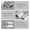 Tobefore Aluminum Alloy Bike Pedal Extenders, 20mm SPD MT MTB, Silver, Mountain, Downhill view 2