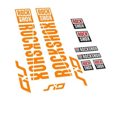 compatibles for ROCK SHOX SID stickers decals aufkleber (Orange)