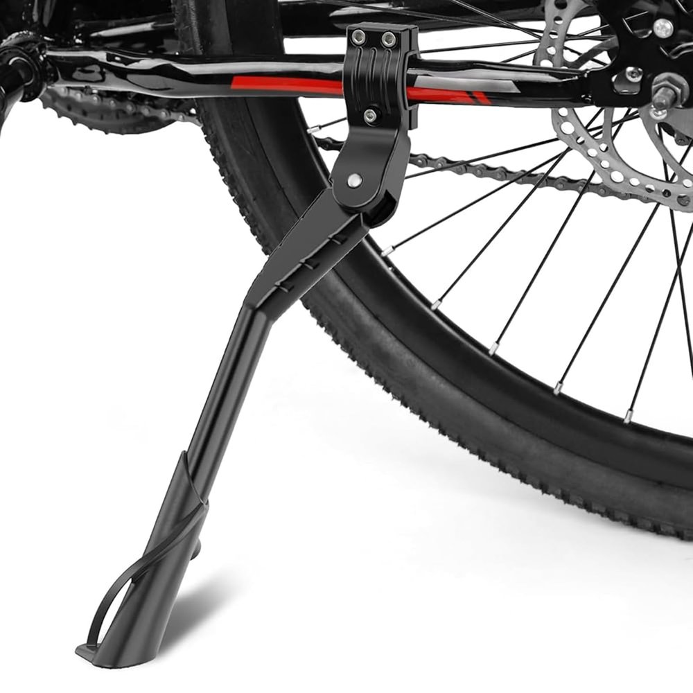 Cyfie Bike Kickstand for Adult's Bike, Adjustable Rear Side Bicycle Kickstand, Suitable for 24-29 inch Mountain Bikes, E-Bike, BMX, 700C Road/Hybrid Bikes, etc. Aluminum Alloy Maximum Holds 176lbs