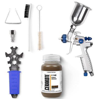 CERAKOTE C-Series Burnt Bronze 4 oz. Project Kit (C-148) - Everything Needed to Spray Air Cure - Durable, High Performance Ceramic Coating