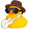 MuMyer Car Rubber Duck Ornaments Yellow Duck Car Dashboard Decorations with Mini Top Hat Guitar Sunglasses Necklace(G1) view 1