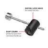 TOWSMART Chrome Adjustable Right Angle Trailer Coupler Lock, 1/4 in. Diameter Pin, 1 in. to 3 in. Span view 3