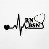 Decal Stickers of Stethoscope Rn BSN Heartbeat Premium Indoor (No Waterproof) Vinyl Decal Stickers for Laptop Phone Accessory Helmet Car Window Mug Tuber Cup Door Wall Decoration ANDVER391083bBL view 1