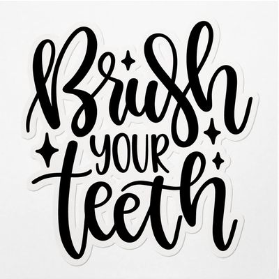 Decal Stickers of Brush Your Teeth Premium Indoor (No Waterproof) Vinyl Decal Stickers for Laptop Phone Accessory Helmet Car Window Mug Tuber Cup Door Wall Decoration ANDVER3c7163aBL