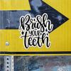 Decal Stickers of Brush Your Teeth Premium Indoor (No Waterproof) Vinyl Decal Stickers for Laptop Phone Accessory Helmet Car Window Mug Tuber Cup Door Wall Decoration ANDVER3c7163aBL view 4