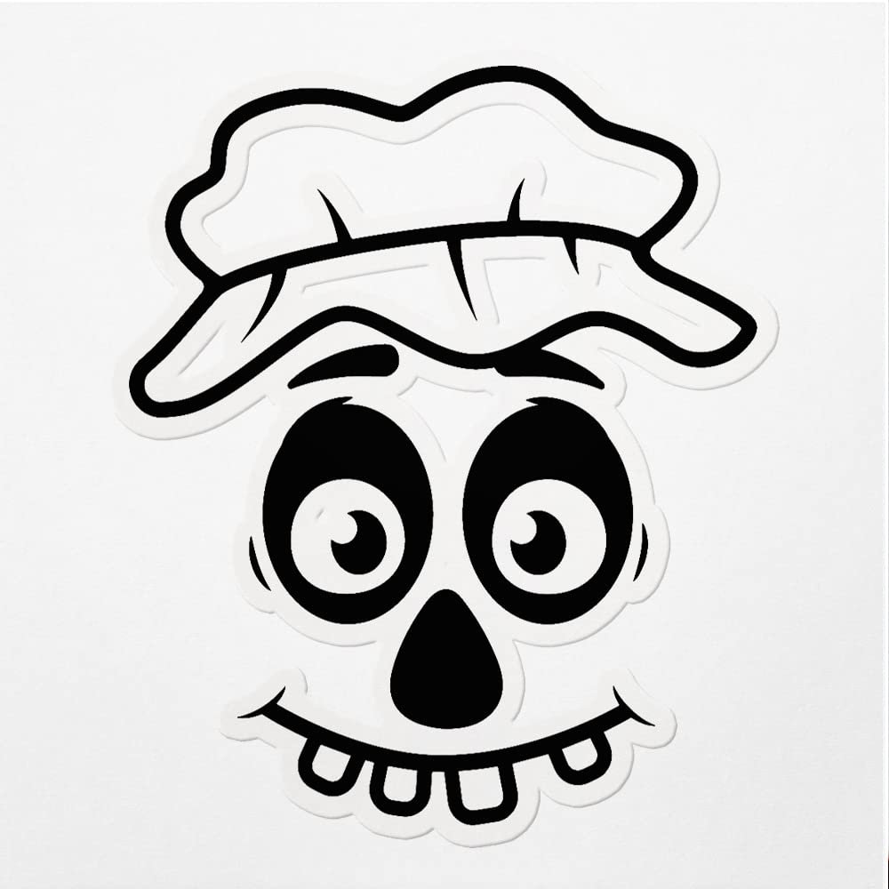 Decal Stickers of Scarecrow Face Premium Indoor (No Waterproof) Vinyl Decal Stickers for Laptop Phone Accessory Helmet Car Window Mug Tuber Cup Door Wall Decoration ANDVER30g4680BL