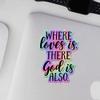 Holographic Decal Stickers of Where Love is There God is Also Premium Waterproof Vinyl Decal Stickers for Laptop Phone Accessory Helmet Car Window Mug Tuber Cup Door Wall Decoration ANDVER3f8204aHO view 3