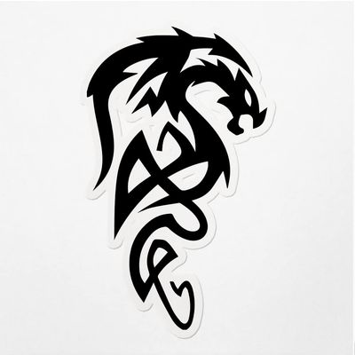 Decal Stickers of Tribal Drake Dragon Premium Indoor (No Waterproof) Vinyl Decal Stickers for Laptop Phone Accessory Helmet Car Window Mug Tuber Cup Door Wall Decoration ANDVER378218aBL