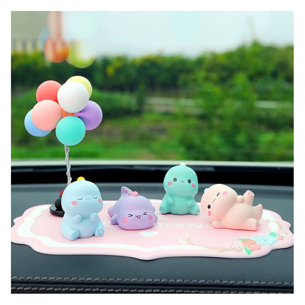 Mgiahekc Car Decorations for Women Set, Cute Little Dinosaur Desktop Decoration, Car Dashboard Decoration,A