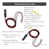 KUIDAMOS Car Cigarette Power Cable T Shaped Power Cable Cigarette Lighter Cable Mobile Radio Installations 1.5M Radio Cord Power Cable Cord for FT 7900/7800/ 8800/8900/1907/1807/180 etc T Connectors view 3