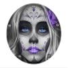 Custom Aluminum 5 Hole Twin Cam Derby Clutch Cover for Harley Davidson - Sugar Skull Purple (Glossy Finish, 1999-2018 Softail Models) view 1