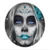 Custom Aluminum 5 Hole Twin Cam Derby Clutch Cover for Harley Davidson - Sugar Skull Teal (Matte Finish, 1999-2018 Softail Models) view 1