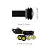 OtpOutopa Eagle Eye LED Lights, DIY Ultra Thin 18mm Indicator Marker Light Daytime Running Lights DRL Tail Lights Fog Light Backup Light for Car Motor Motorcycle Truck Boat (BK Shell-Yellow,4PCS) view 2
