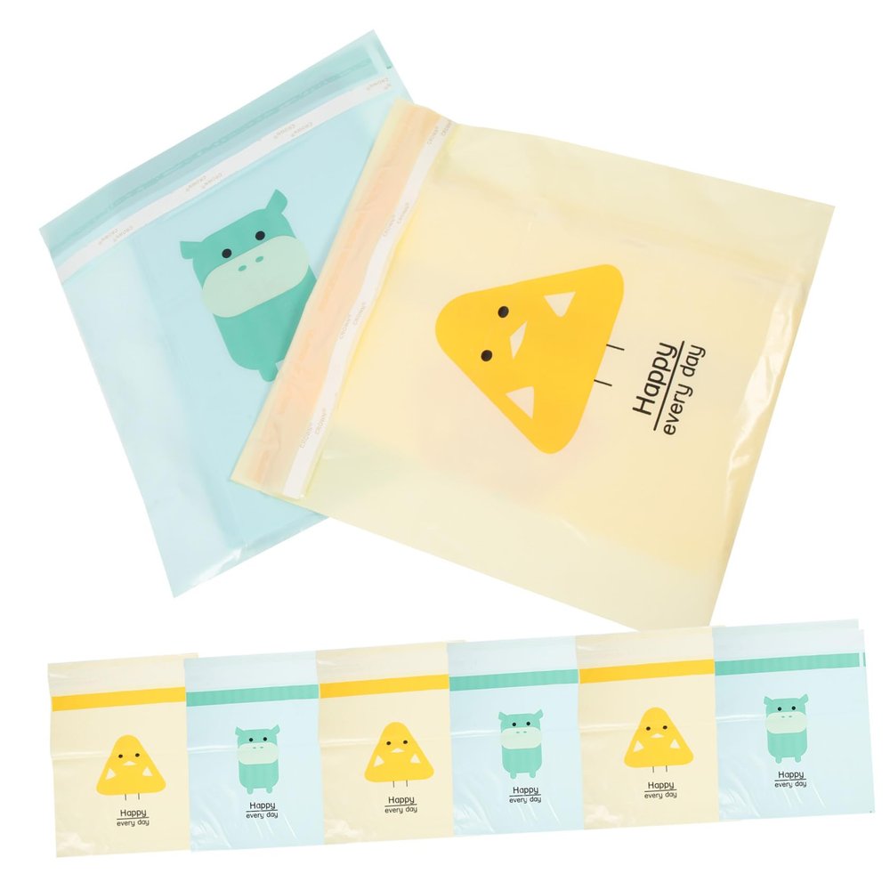 Zerodeko 30pcs Self-adhesive Car Trash Bags Disposable Litter Pouch for Vehicles Office and Kitchen Convenient Garbage Storage Includes Cute Hippo Chick Designs