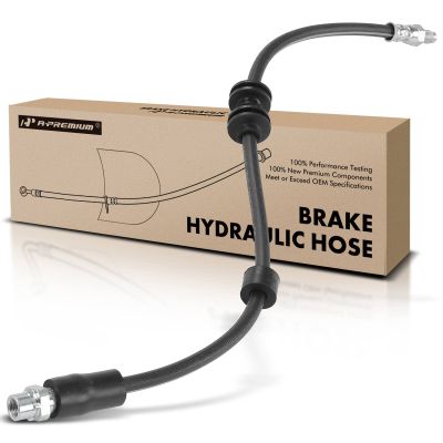 A-Premium Front Driver or Passenger Brake Hydraulic Hose Compatible with Select BMW Models - X1 2013 2014 2015, 2.0L - Replace# 34306799424
