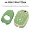 chyoekey Key Fob Cover for Toyota with Keychain Soft TPU Car Key Shell Case Protector Compatible with Camry Corolla RAV4 Highlander Avalon Corolla iM Venza Yaris (Green) view 3