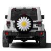 Foruidea Daisy Flower Spare Tire Cover PU Leather Wheel Tire Cover Fit Trailer, RV, SUV and Many Vehicle 14inch view 3