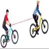 TowWhee - E-Bike & Cycling Stretch Pull Strap | Compatible with Any Bicycle (Adult Burgundy Connect Strap) - Made in The USA view 2