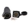 ZBLZGP XHE28 2 3 4 5 6 7 8 10 Pin Waterproof Aviation Connector IP67 Bulkhead Panel Mount Power Cable Connectors High Power LED Connector Outdoor Electric Vehicle Power Coupler (10pin) view 2