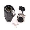 ZBLZGP XHE28 2 3 4 5 6 7 8 10 Pin Waterproof Aviation Connector IP67 Bulkhead Panel Mount Power Cable Connectors High Power LED Connector Outdoor Electric Vehicle Power Coupler (7pin) view 4