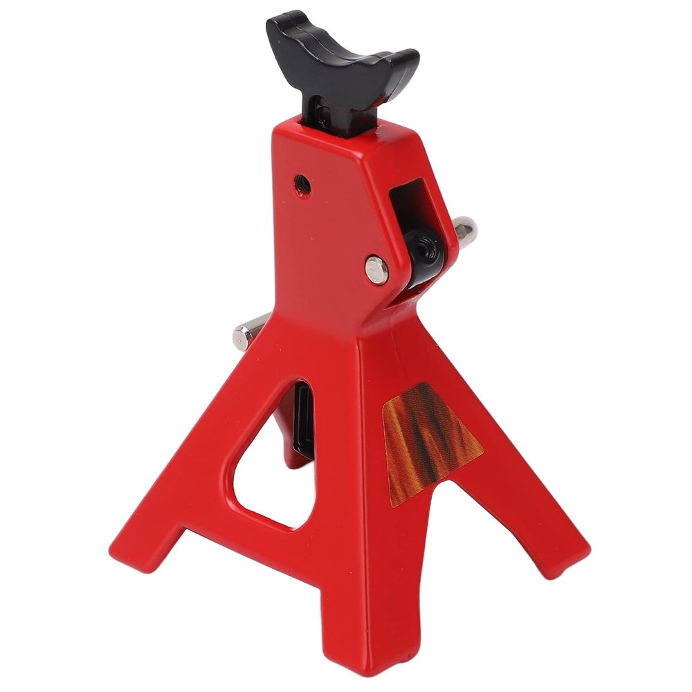RC Vehicle Lifting Jack Decorative Accessory RC Jack Stand Exquisite Simulation Height for 1/10 RC Crawler (Red)