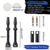 Corki Cycles Tubeless Presta Valve Stem 40 mm with 2PCS Valve Core and 2PCS Remover Tool (Black) view 2
