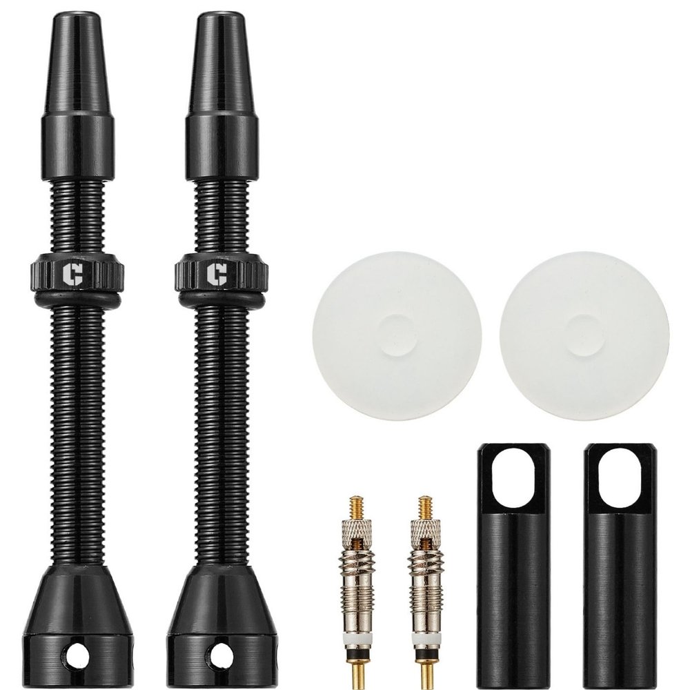 Corki Cycles Tubeless Presta Valve Stem 55 mm with 2PCS Valve Core and 2PCS Remover Tool (Black)