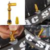 Corki Cycles Tubeless Presta Valve Stem 40 mm with 2PCS Valve Core and 2PCS Remover Tool (Gold) view 2