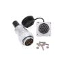 ZBLZGP WEIPU WS28 17 Pin High Voltage Power Cable Connector Automotive Bulkhead Solder Circular Industrial Aviation Metal Panel Mount Male Female Plug Socket Dustproof Signal Cable Assembly view 3