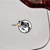 Bass Fish Fishing Circle Black Sticker Decal Vinyl White Background - 2 Pack Reflective, 4 Inches, 6 Inches - for Car Boat Laptop Cup view 2