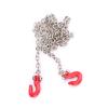 Oumefar RC Trailer Chain Hooks, Mini Metal Trailer Hook & Chain RC Trailer Tow Hooks Accessories with Chain for SCX10 D90 1:10 RC Crawler Climbing Car view 1