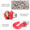 Oumefar RC Trailer Chain Hooks, Mini Metal Trailer Hook & Chain RC Trailer Tow Hooks Accessories with Chain for SCX10 D90 1:10 RC Crawler Climbing Car view 4