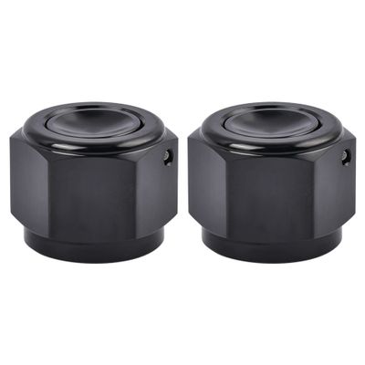 EVIL ENERGY 4AN Flare Cap Block off Fitting Plug Black 2PCS