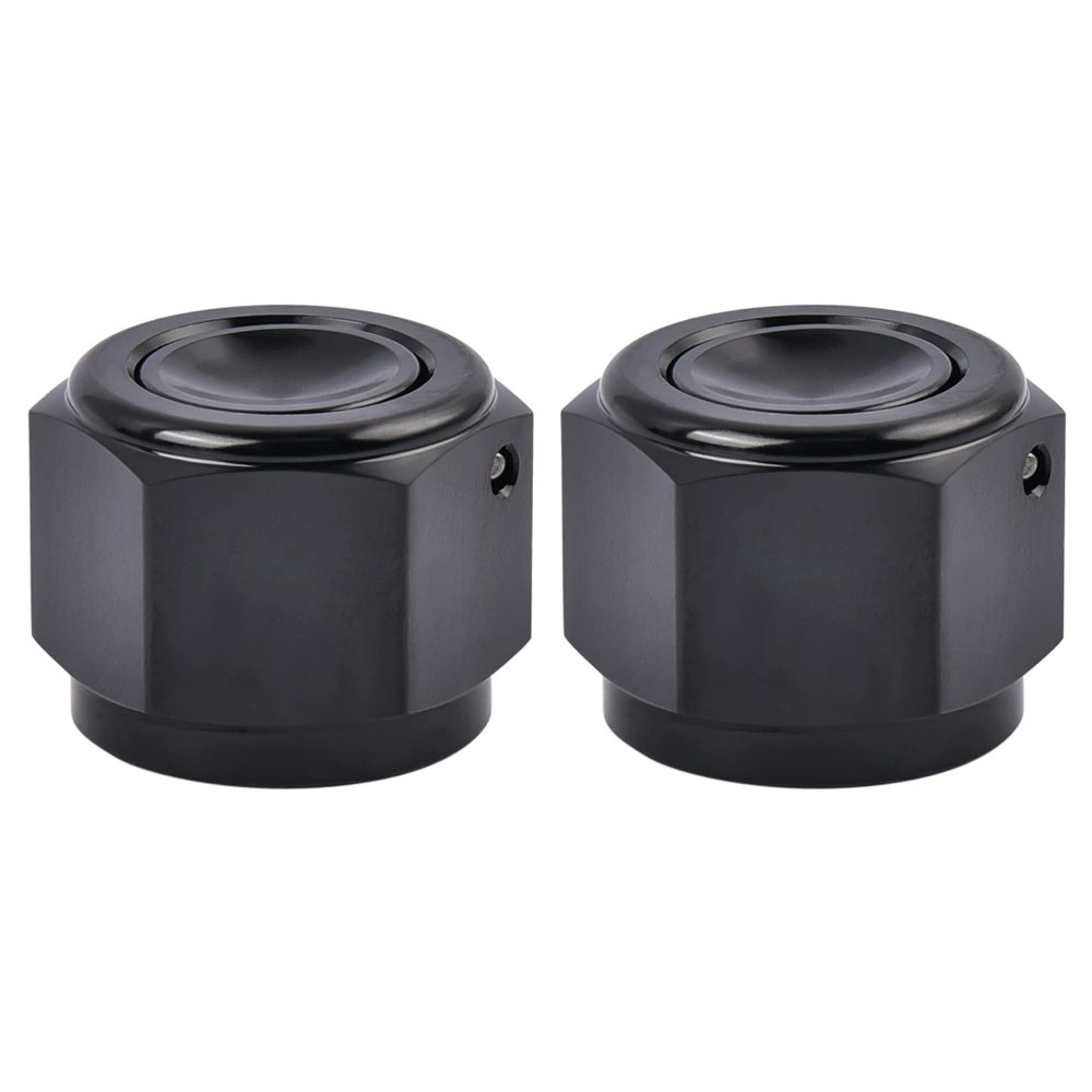 EVIL ENERGY 4AN Flare Cap Block off Fitting Plug Black 2PCS