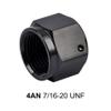 EVIL ENERGY 4AN Flare Cap Block off Fitting Plug Black 2PCS view 2