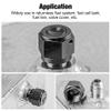 EVIL ENERGY 4AN Flare Cap Block off Fitting Plug Black 2PCS view 4