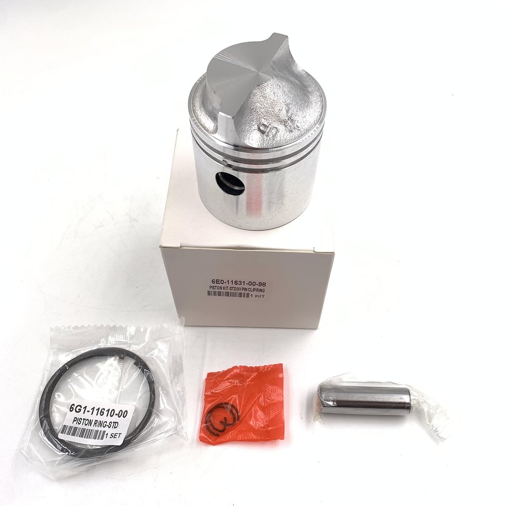 Boat Motor Piston Kit Assy Ring Set 6E0-11631 98 97 6EO for Yamaha Outboard 4HP 5HP 2-Stroke 50MM Marine Engine