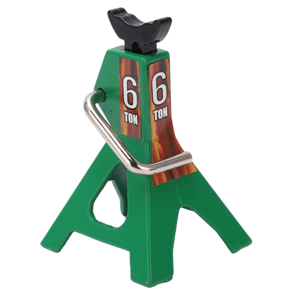 VGEBY Portable RC Jack Stand Set, Height Simulation Decorative Accessory Mini Lifting Jack Car & Truck Bodies for SCX10 D90 110 RC Car (Green) Rc Stand