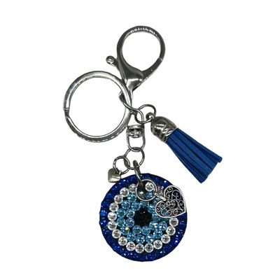 Bling Evil Eye/Mati/Third Eye Key Chain Created with Swarovski Crystals