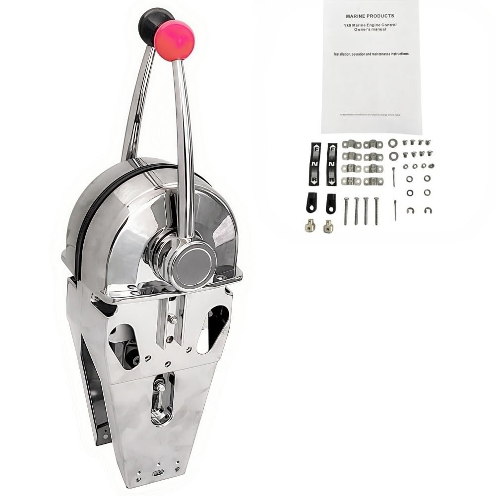 Universal stainless steel zinc alloy silver plated control box suitable for top mounting of dual engines in fuel engine diesel engines