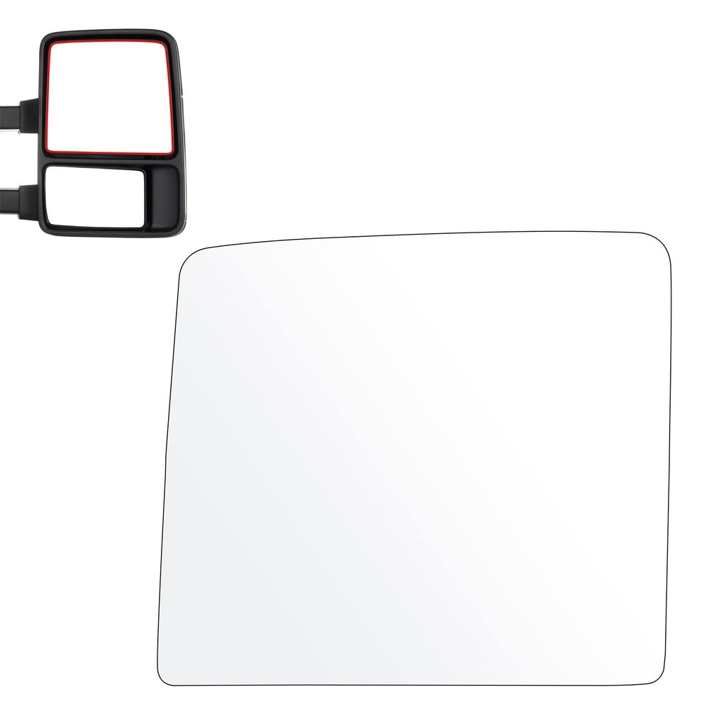 FEIPARTS Tow Mirror Glass Fits for 1999-2016 For Ford F-250 F-350 F-450 F-550 Super Duty 2000-2005 For Ford Excursion Upper Flat Mirror Glass for Left Side Non-Heated No Lights 1 Piece